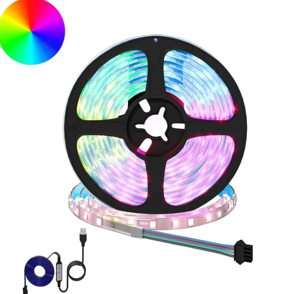 vidaXL LED-strip 2 pcs Zwart en transparant 3000 mm Koper en kunststof