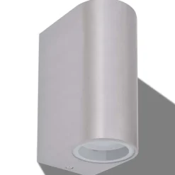vidaXL LED-wandlamp tuin op-/neerwaarts rond 2 st