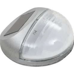 vidaXL LED-wandlampen solar rond zilver 12 st