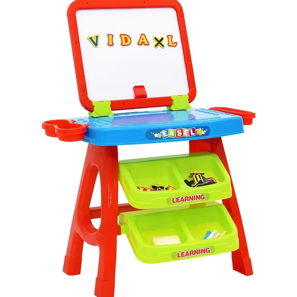 vidaXL Leerbord voor kinderen Easel and Learning 3-in-1