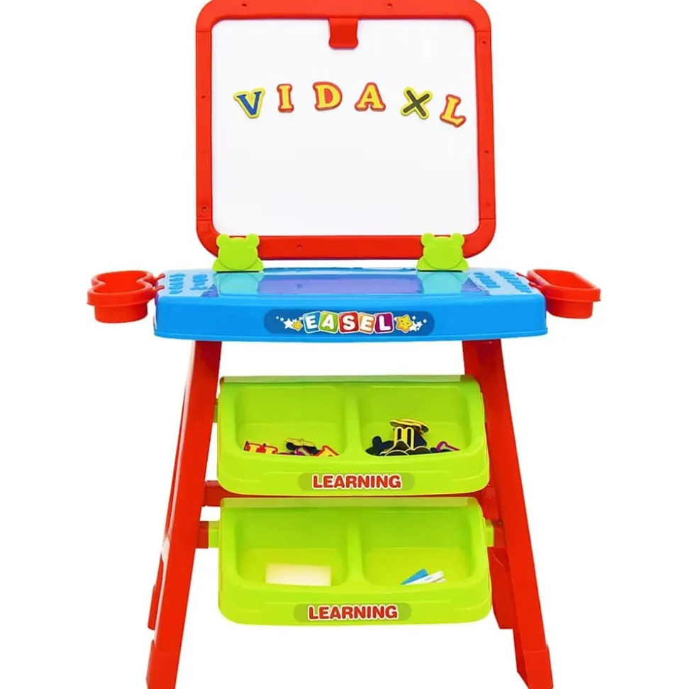 vidaXL Leerbord voor kinderen Easel and Learning 3-in-1