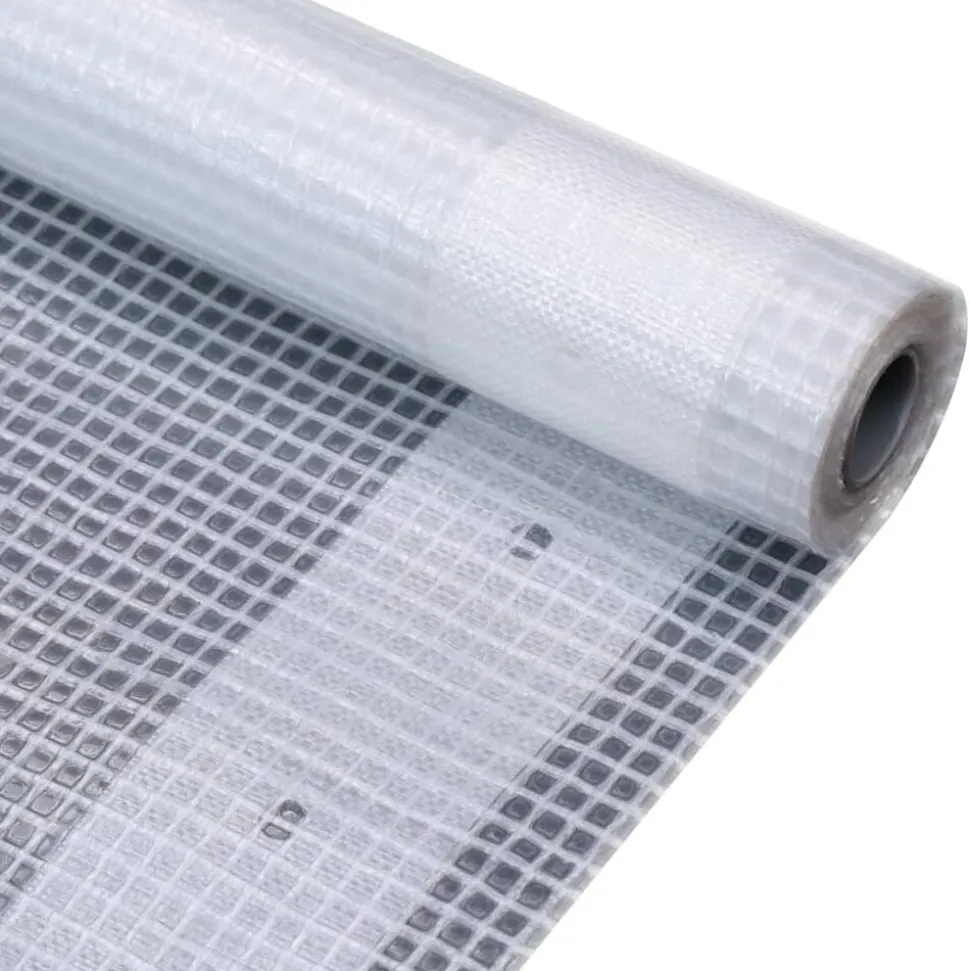 vidaXL Leno dekzeil 260 g/m² 1,5x5 m wit