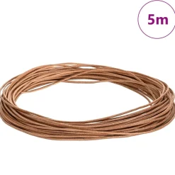 vidaXL Leren Koord Bruin Ø1 mm x 5 m Leer