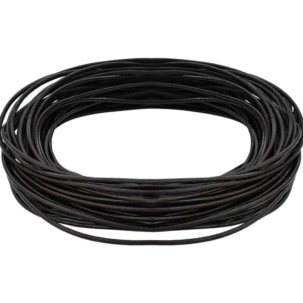 vidaXL Leren Koord Donkerbruin Ø1 mm x 5 m Leer
