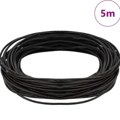 vidaXL Leren Koord Donkerbruin Ø1 mm x 5 m Leer