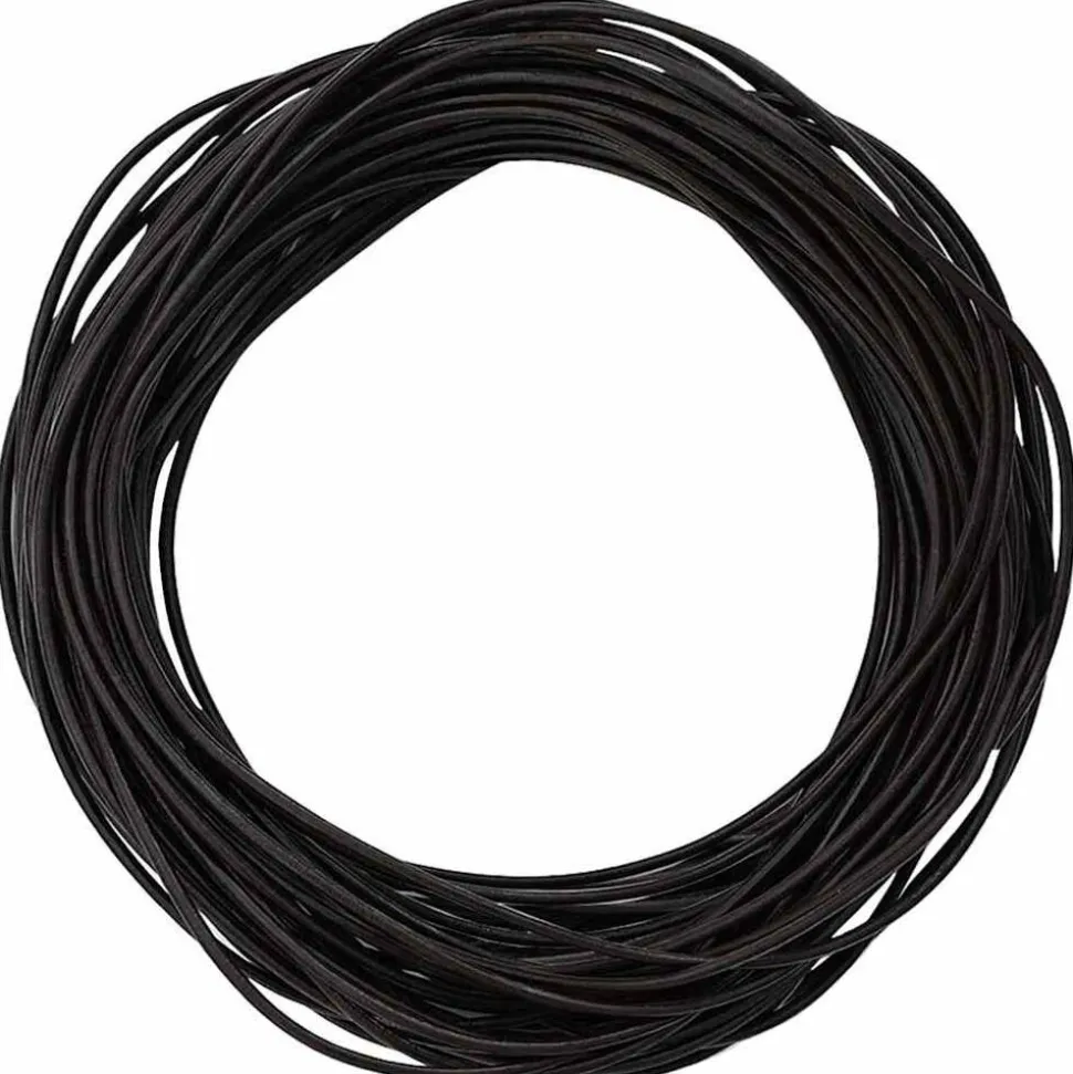 vidaXL Leren Koord Donkerbruin Ø1 mm x 5 m Leer