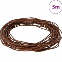 vidaXL Leren Koord Licht Bruin Ø1 mm x 5 m Leer
