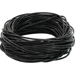 vidaXL Leren Koord Zwart Ø1 mm x 5 m Leer