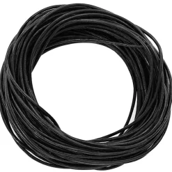 vidaXL Leren Koord Zwart Ø1 mm x 5 m Leer