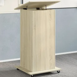 vidaXL Lessenaar met wielen en lade 55x55x107 cm hout sonoma eiken