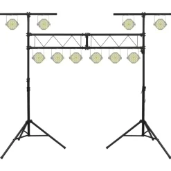 vidaXL Lichtstatief 338x115x(180-300) cm staal