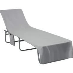 vidaXL Ligbedhanddoeken 2 pcs Donkergrijs 210 x 75 cm
