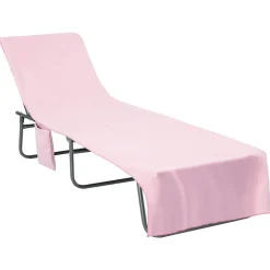 vidaXL Ligbedhanddoeken 2 pcs Roze 210 x 75 cm Polyester en Polyamide