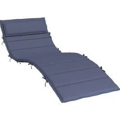 vidaXL Ligbedkussen 180x60x4 cm oxford stof marineblauw