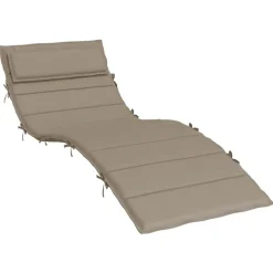 vidaXL Ligbedkussen 180x60x4 cm oxford stof taupe