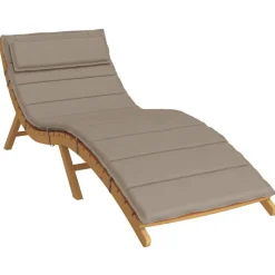 vidaXL Ligbedkussen 180x60x4 cm oxford stof taupe
