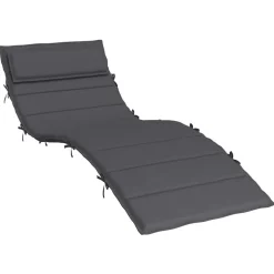 vidaXL Ligbedkussen 180x60x4 cm oxford stof antracietkleurig