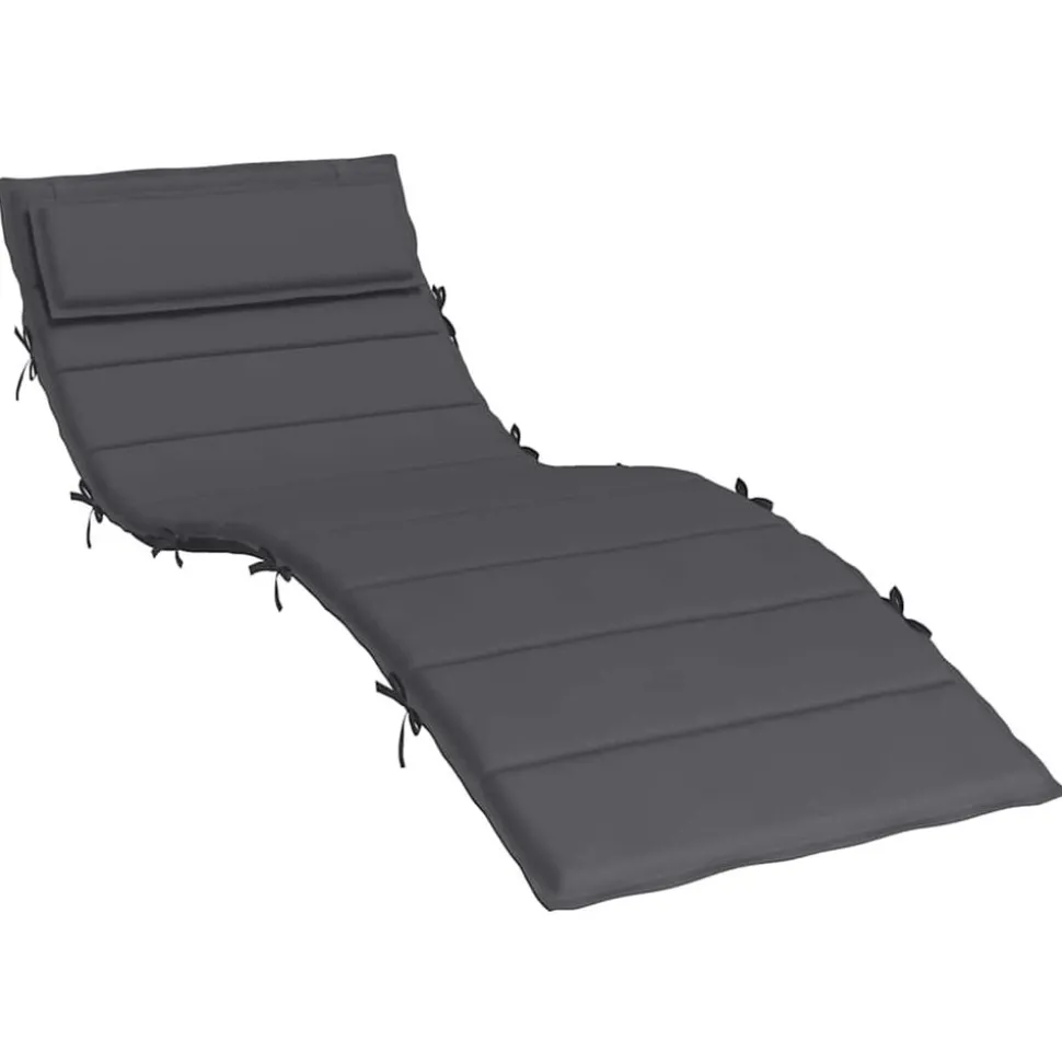 vidaXL Ligbedkussen 180x60x4 cm oxford stof antracietkleurig