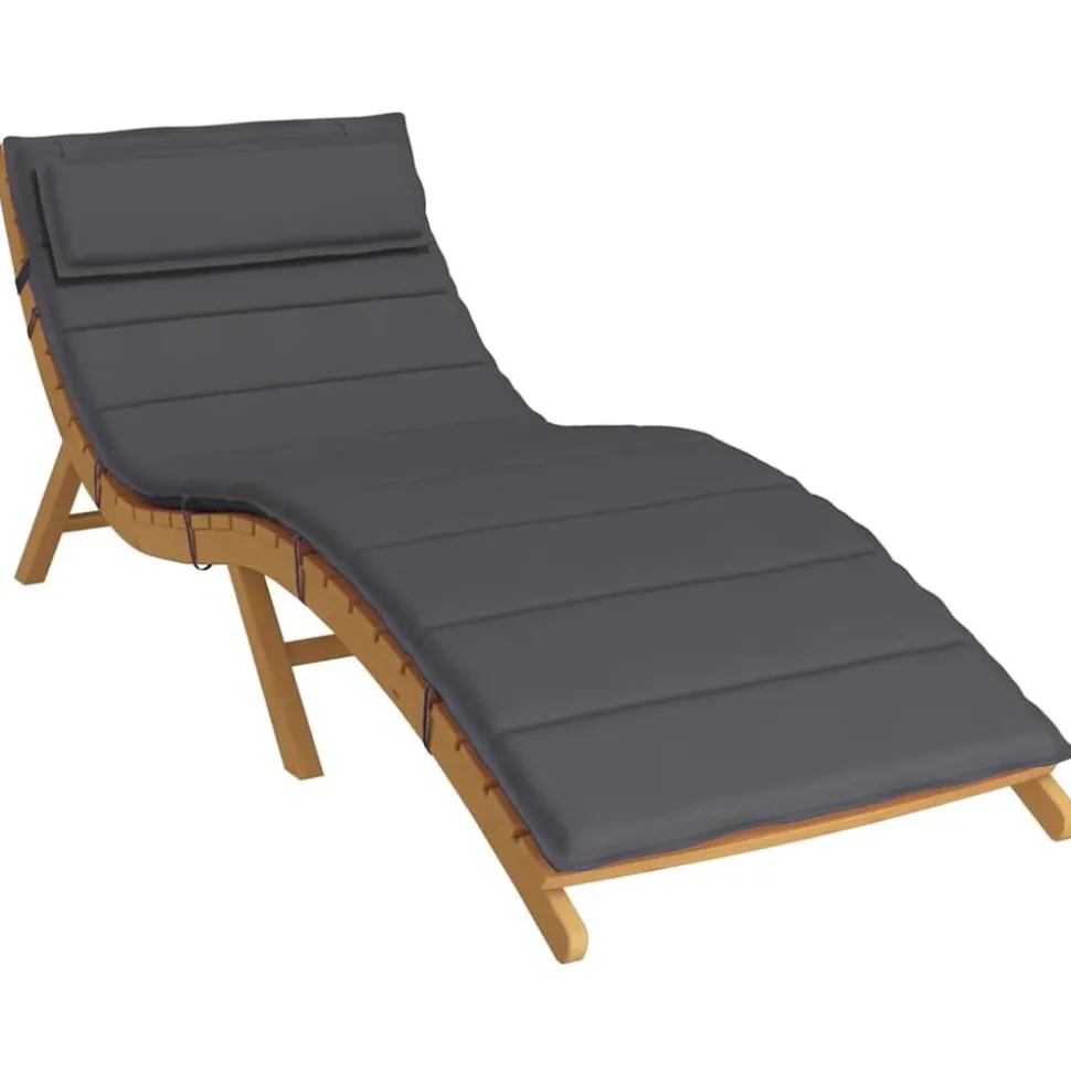 vidaXL Ligbedkussen 180x60x4 cm oxford stof antracietkleurig