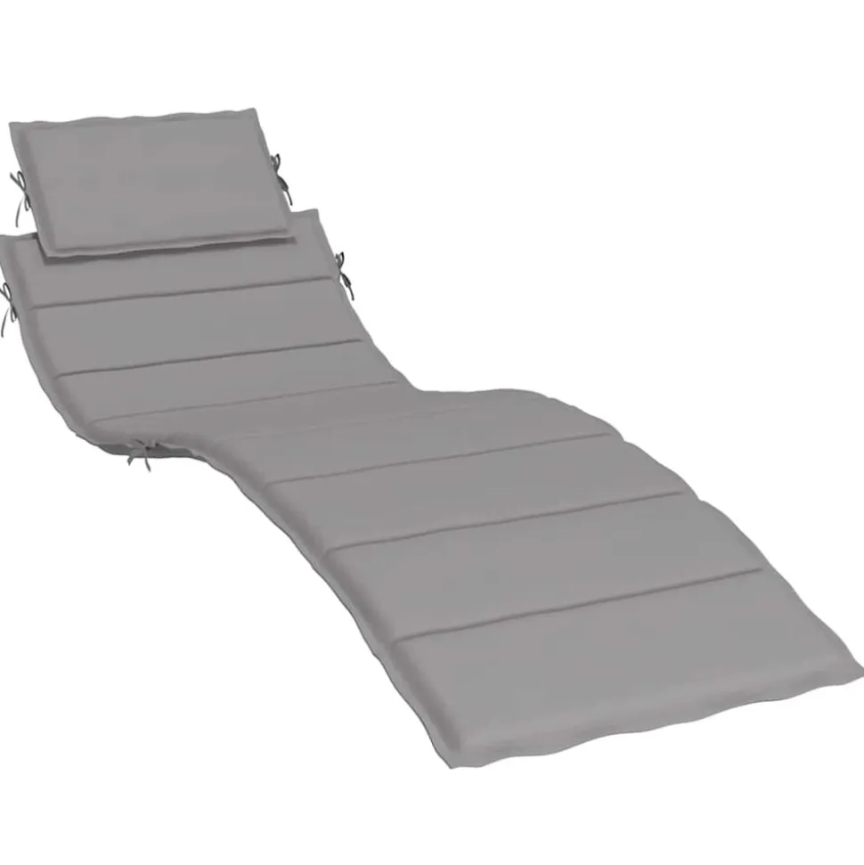 vidaXL Ligbedkussen 186x58x4 cm oxford stof grijs