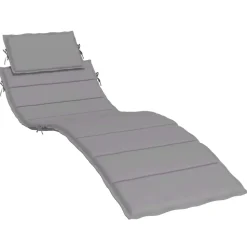 vidaXL Ligbedkussen 186x58x4 cm oxford stof grijs