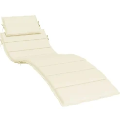 vidaXL Ligbedkussen 186x58x4 cm oxford stof crèmekleurig