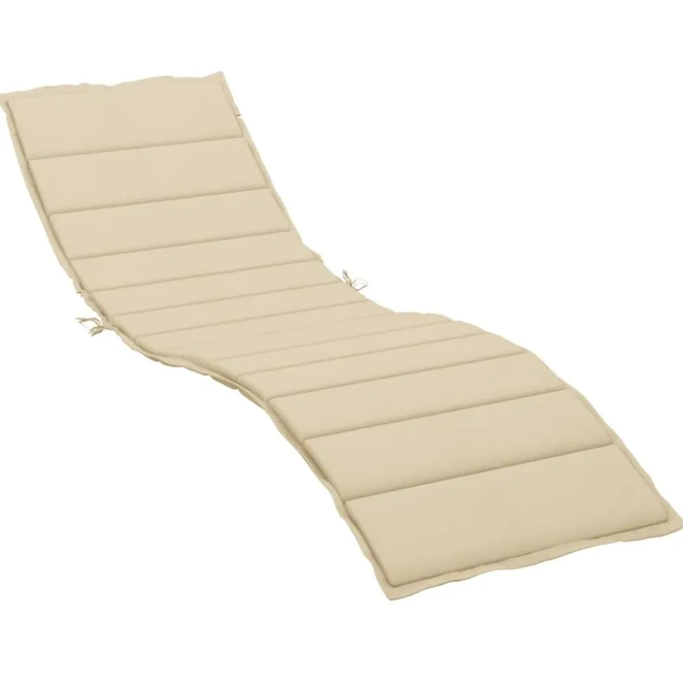 vidaXL Ligbedkussen 200x50x3 cm oxford stof beige