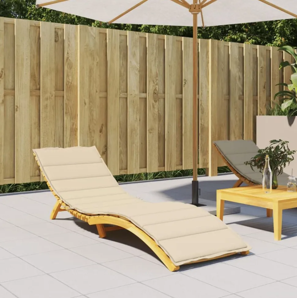 vidaXL Ligbedkussen 200x50x3 cm oxford stof beige