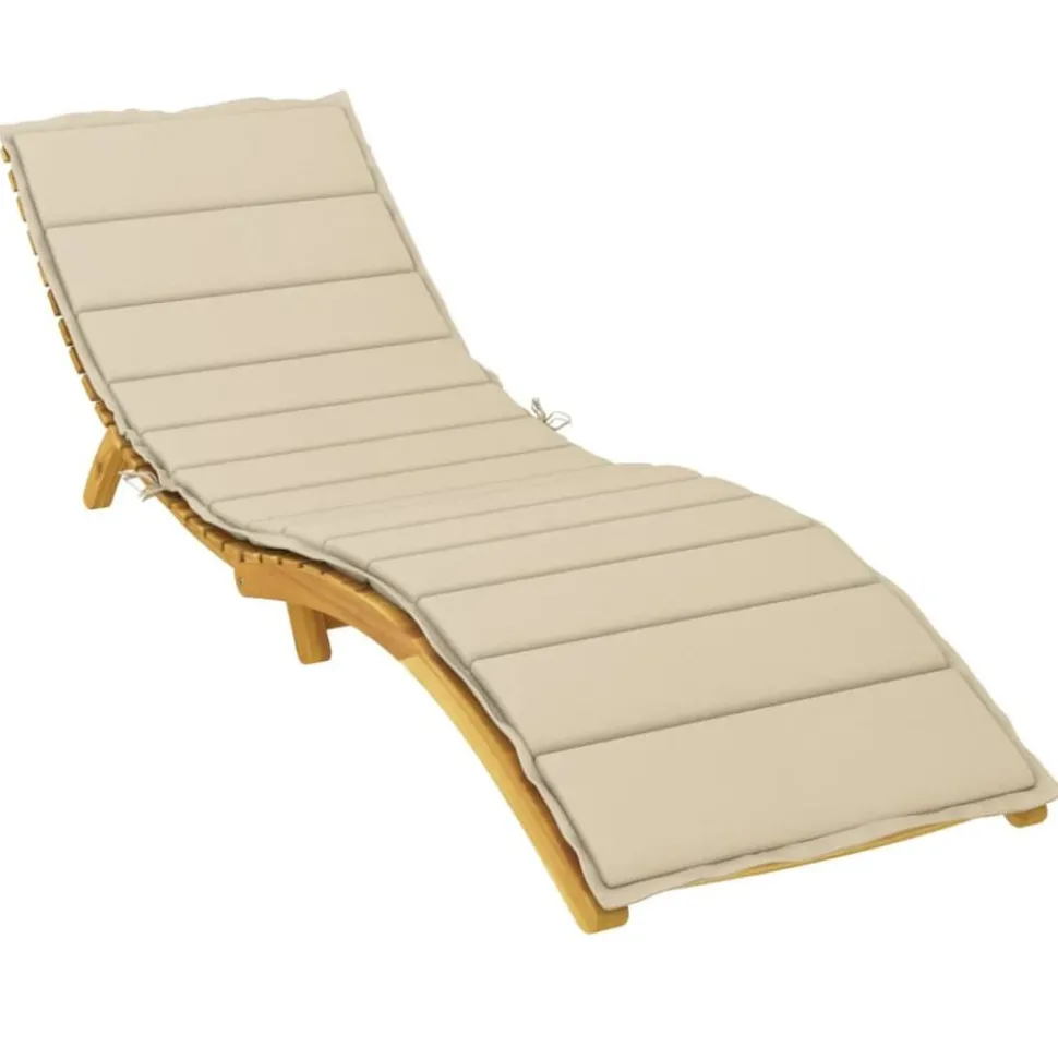 vidaXL Ligbedkussen 200x50x3 cm oxford stof beige