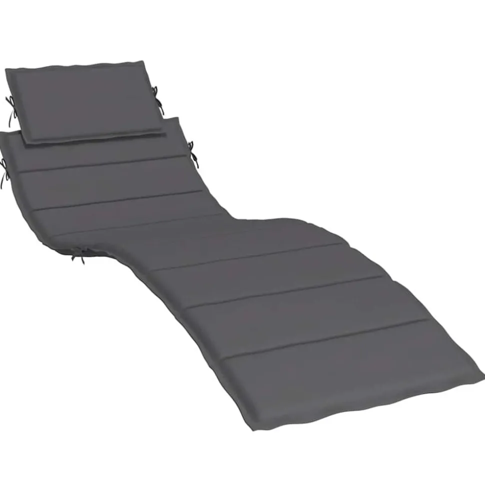 vidaXL Ligbedkussen 186x58x4 cm oxford stof antracietkleurig