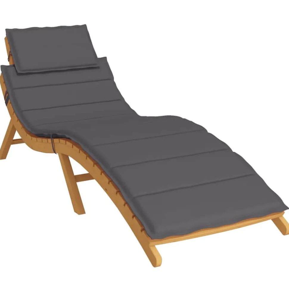 vidaXL Ligbedkussen 186x58x4 cm oxford stof antracietkleurig