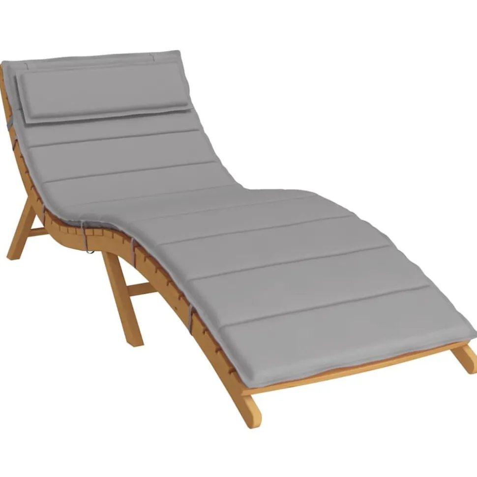 vidaXL Ligbedkussen 180x60x4 cm oxford stof grijs