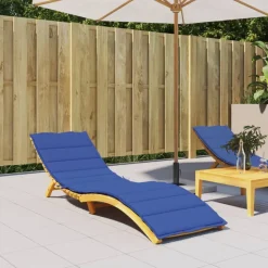 vidaXL Ligbedkussen 200x50x3 cm oxford stof koningsblauw
