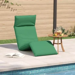 vidaXL Ligstoel inklapbaar 175x54x8,5 cm oxford stof groen