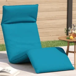 vidaXL Ligstoel inklapbaar 175x54x8,5 cm oxford stof lichtblauw