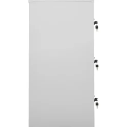 vidaXL Lockerkast 90x45x92,5 cm staal lichtgrijs en blauw