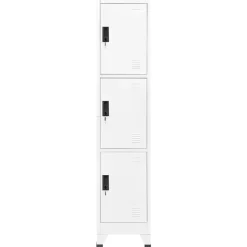vidaXL Lockerkast 38x45x180 cm staal wit