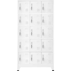 vidaXL Lockerkast 90x40x180 cm staal lichtgrijs
