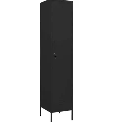vidaXL Lockerkast 35x46x180 cm staal zwart
