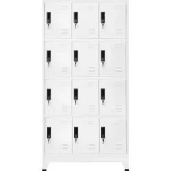 vidaXL Lockerkast 90x45x180 cm staal wit