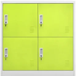 vidaXL Lockerkast 90x45x92,5 cm staal lichtgrijs en groen