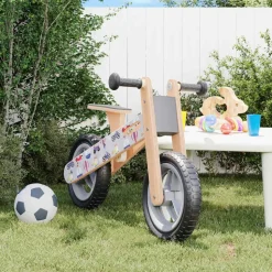 vidaXL Loopfiets voor kinderen grijs met print