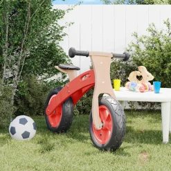 vidaXL Loopfiets voor kinderen met luchtbanden rood