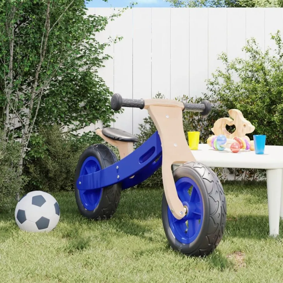 vidaXL Loopfiets voor kinderen met luchtbanden blauw