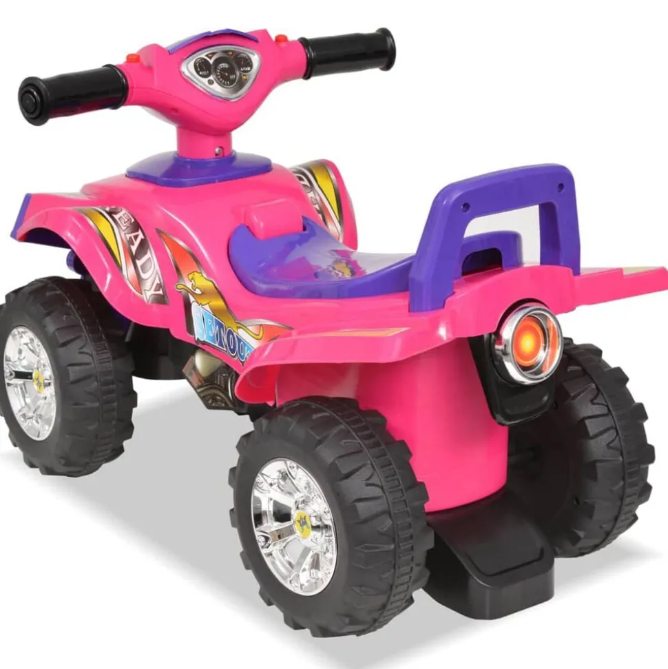vidaXL Loopquad met licht en geluid roze en paars