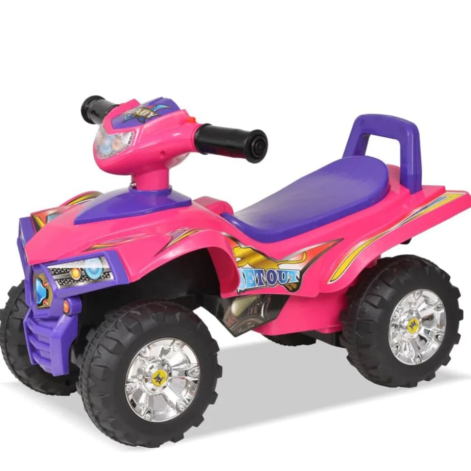vidaXL Loopquad met licht en geluid roze en paars