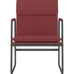 vidaXL Loungestoel 55x64x80 cm kunstleer wijnrood