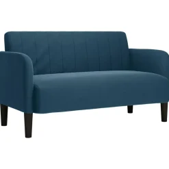 vidaXL Loveseat bank 109 cm fluweel blauw