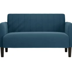 vidaXL Loveseat bank 109 cm fluweel blauw