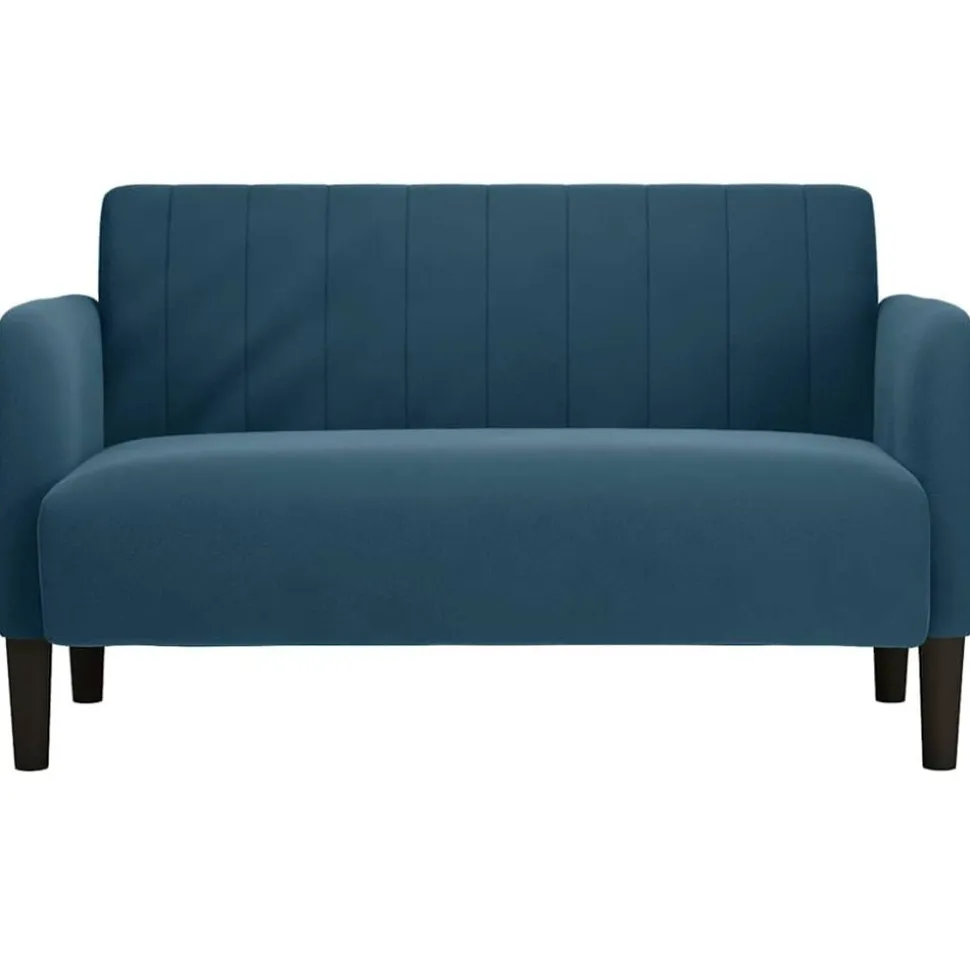 vidaXL Loveseat bank 109 cm fluweel blauw